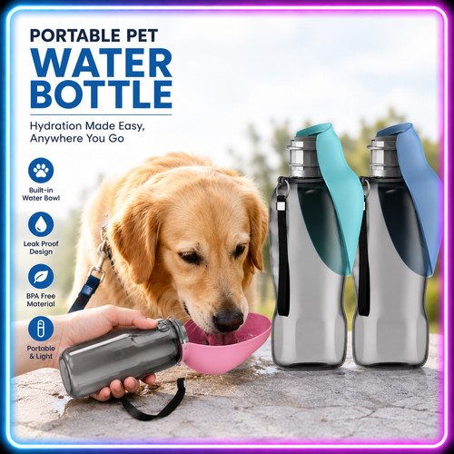 800ml portable dog water - dog,