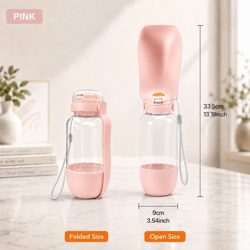 Portable dog water bottle - water, with