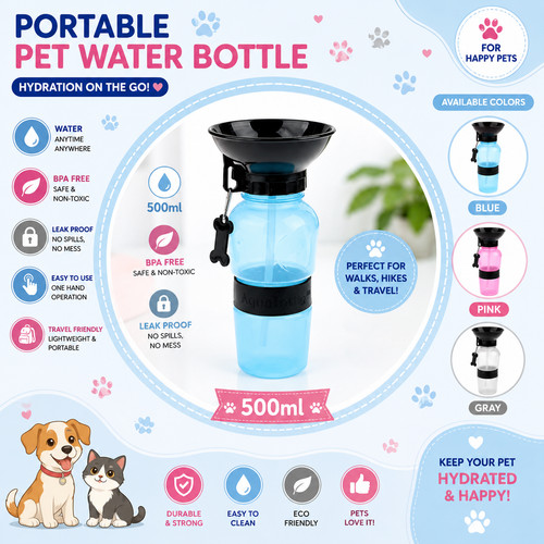 Portable dog cat pet - dog, water